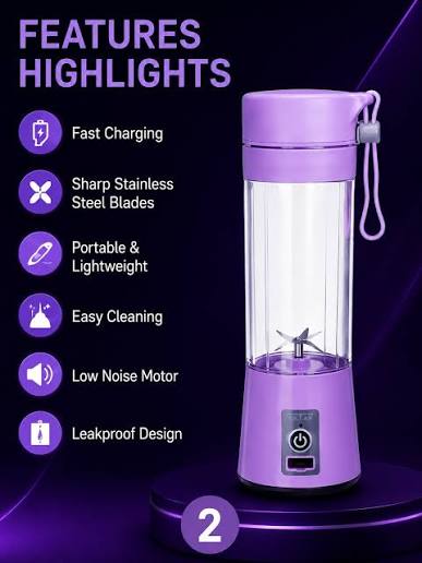USB Rechargeable Mini Portable Juice Blender