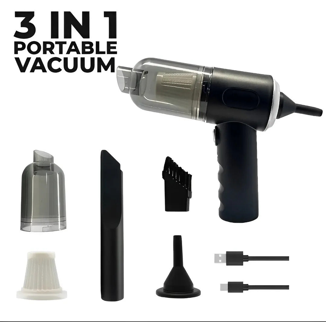 The Ultimate 3-in-1 Cordless Vacuum: 6000Pa Suction Power for Car & Home