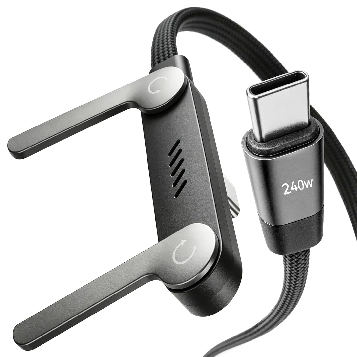 Fast Charging Cable with Built-in Stand- With Free C-Type to USB Connector