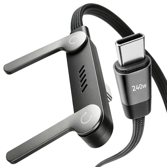 Fast Charging Cable with Built-in Stand- With Free C-Type to USB Connector