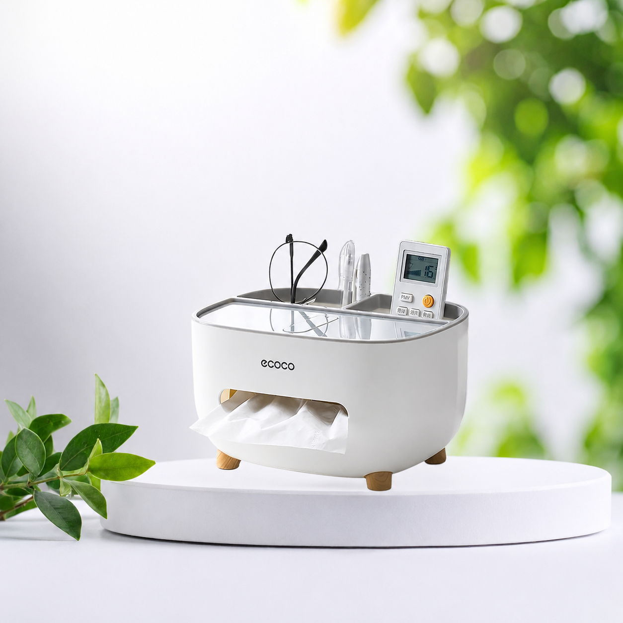 Ecoco Multi-Functional Tissue Box & Storage Organizer