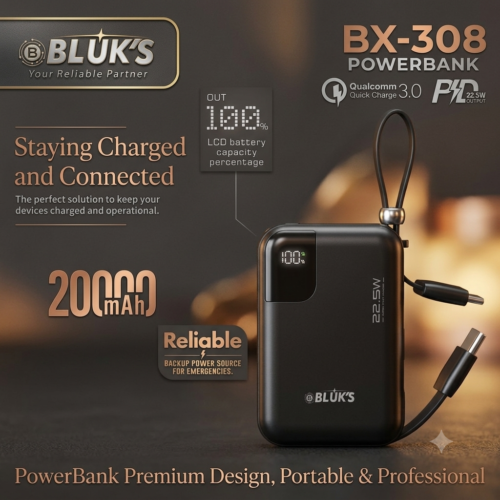 Bluk's BX-308 Swift Charge Power Bank