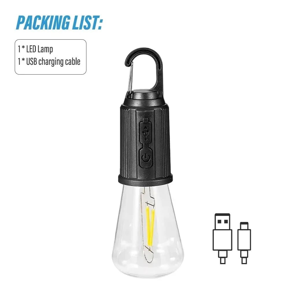 Rechargeable LED Hanging Camping Bulb Light