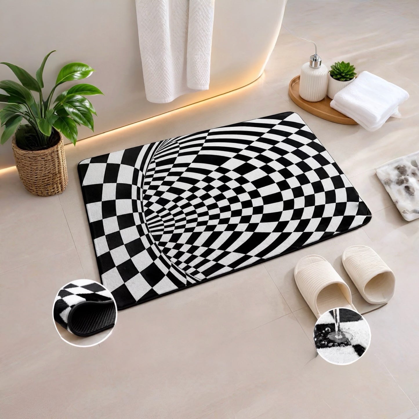 Anti-Slip Bathroom Mat Super Absorbent