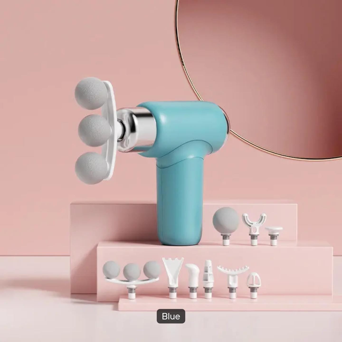 9 in 1 Massager Machine – 3 Head Electric Massage Gun