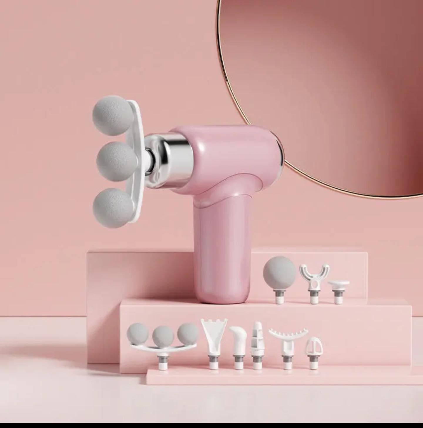 9 in 1 Massager Machine – 3 Head Electric Massage Gun