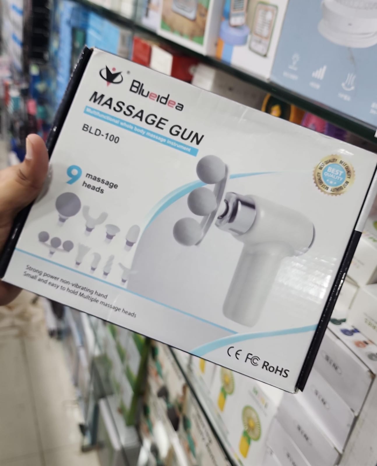 9 in 1 Massager Machine – 3 Head Electric Massage Gun