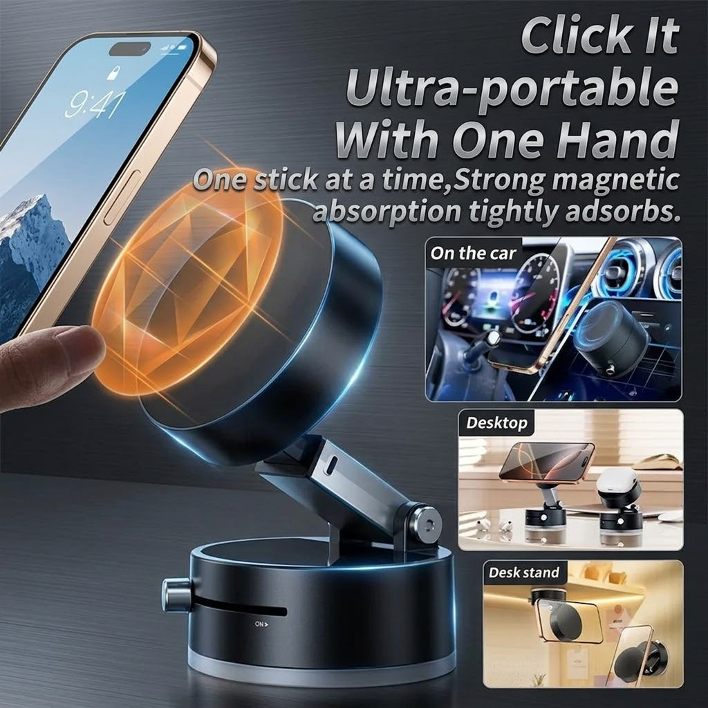 Vacuum Magnetic Phone Holder Pro